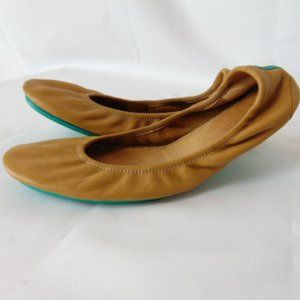 Tieks By Gavrieli Camel Leather Ballerina Flats Size 9